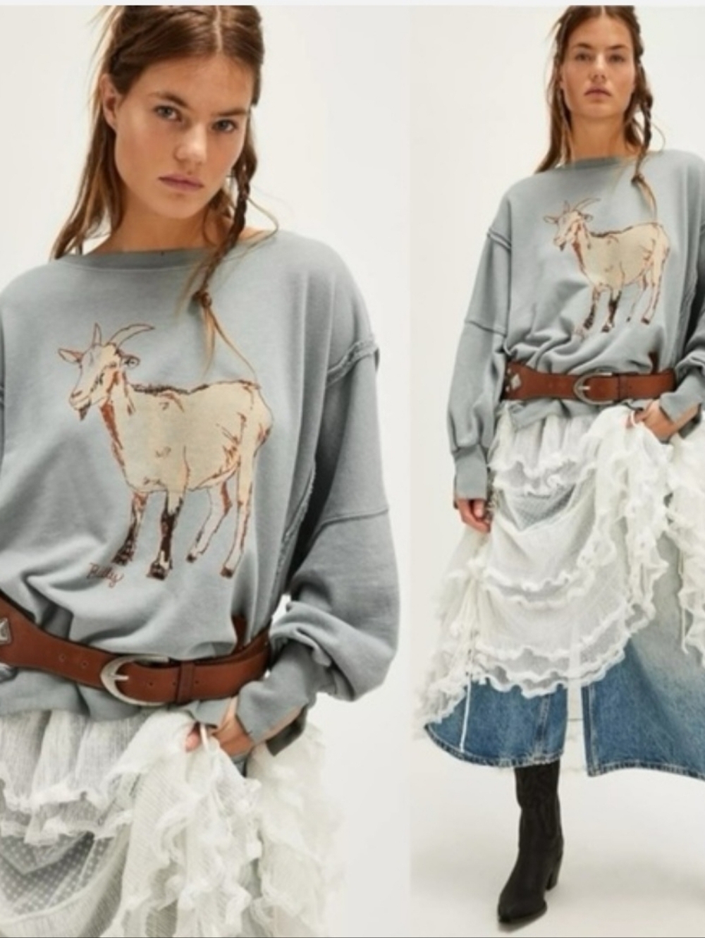 WE THE FREE PEOPLE GRAPHIC CAMDEM BILLIE THE  GOAT